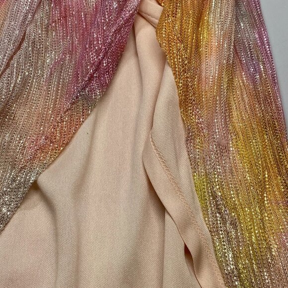 NEW JEWEL Badgley Mischka Women's Sheath Dress Pink/Multi Size 4 Strapless - Picture 8 of 8